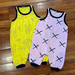 NEW 2x Sugar and Spice Rompers 12M